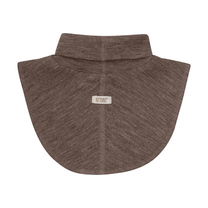 Neck Warmer Wool Rib Brown Melange