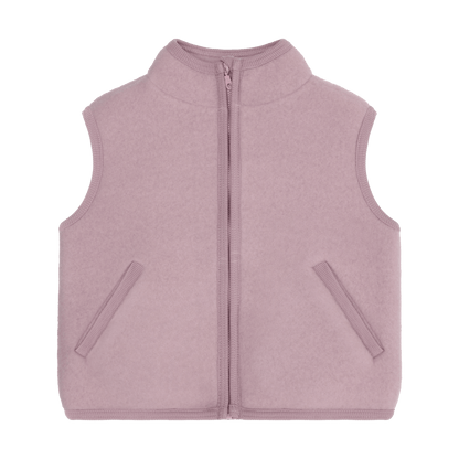 Huttelihut Merino Wool Fleece Vest Woodrose