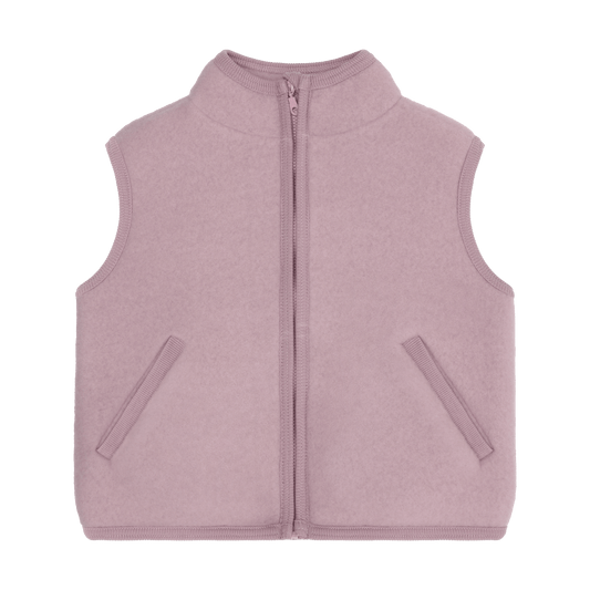 Huttelihut Merino Wool Fleece Vest Woodrose