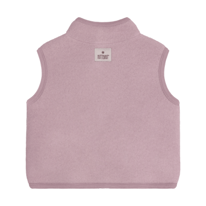 Huttelihut Merino Wool Fleece Vest Woodrose