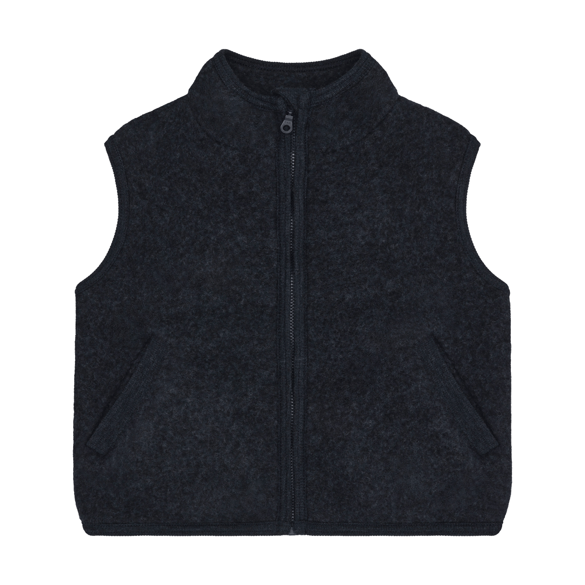 Huttelihut Merino Wool Fleece Vest Navy Melange
