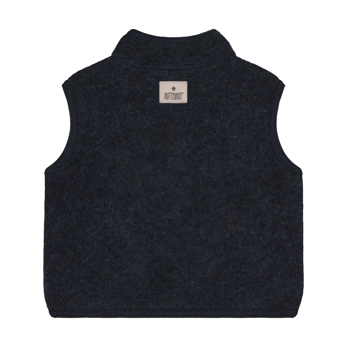 Huttelihut Merino Wool Fleece Vest Navy Melange