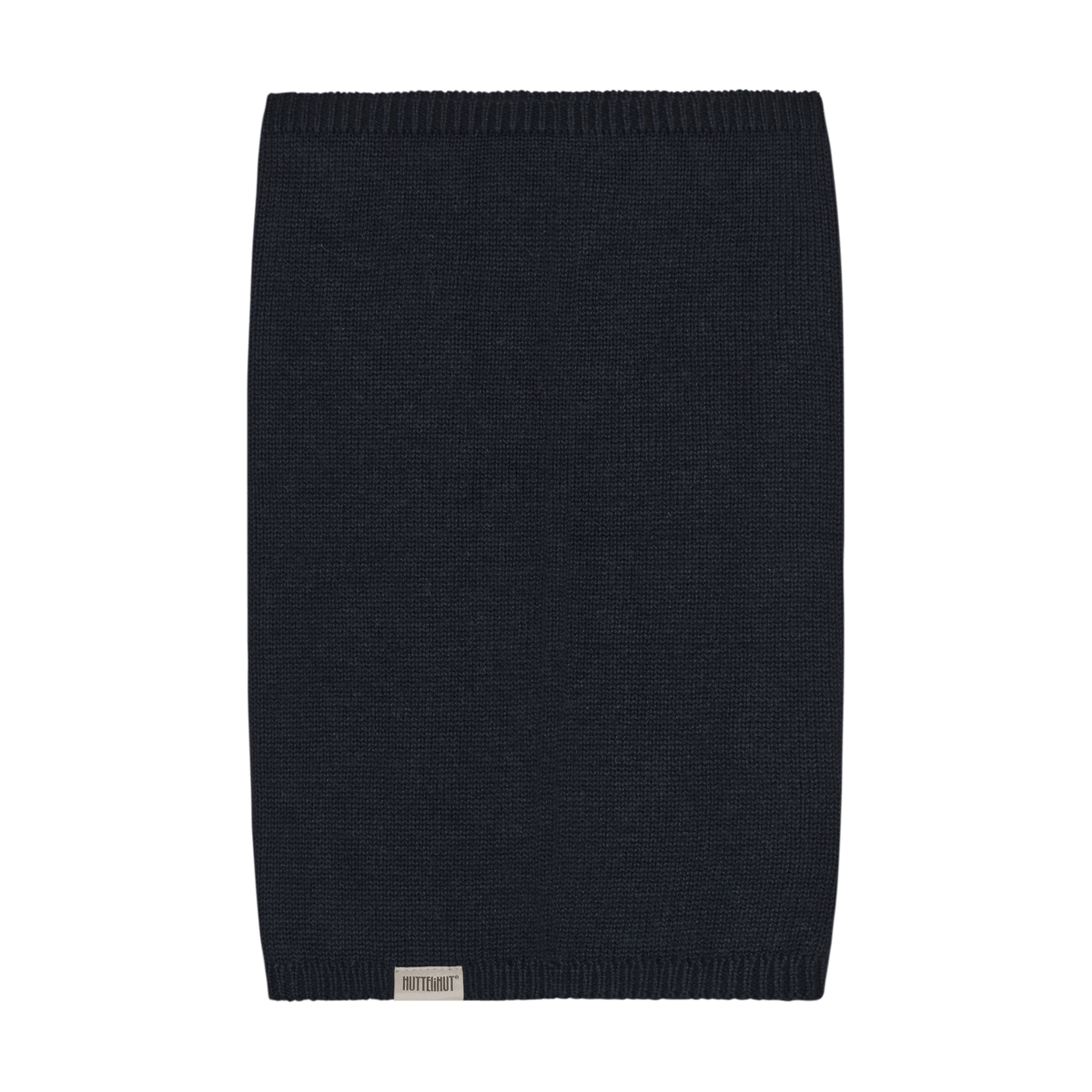 Huttelihut Tube Scarf Merino Wool/Cotton Blend Dark Navy