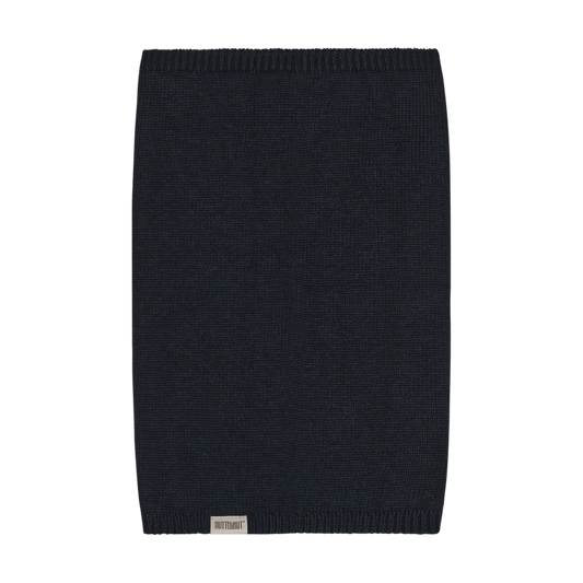 Huttelihut Tube Scarf Merino Wool/Cotton Blend Dark Navy