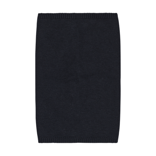 Huttelihut Tube Scarf Merino Wool/Cotton Blend Dark Navy