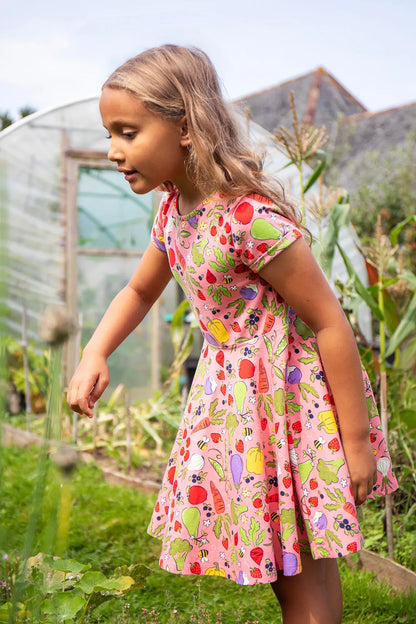 Frugi Spring Skater Dress Grow Happiness