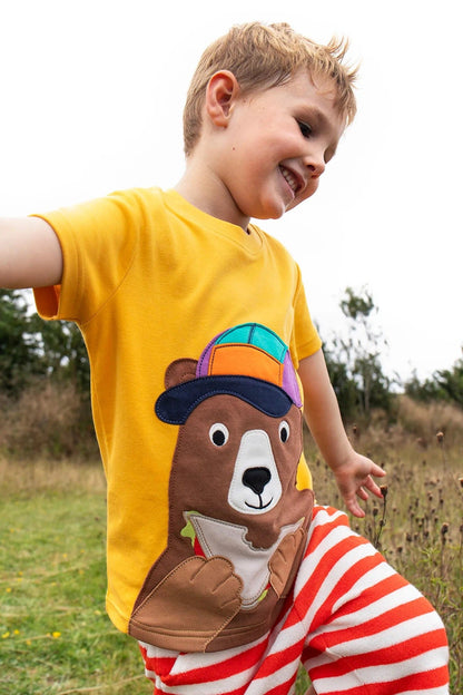 Frugi Carsen Circular T-Shirt  Bumblebee/Bear