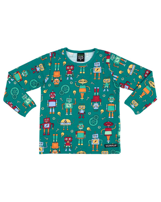 Villervalla Robot Long Sleeve Shirt Hemlock Green