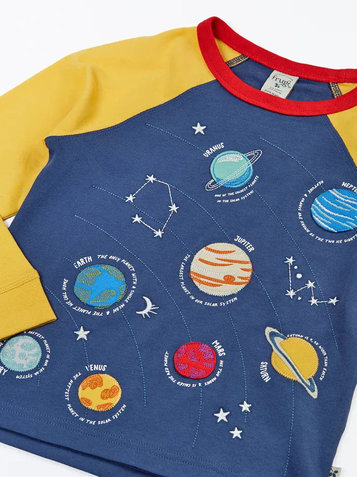 Jake Appliqué Top Navy Blue/Solar System