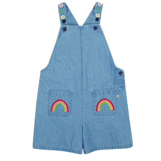 Hazel Denim Dungaree Rainbow [only 5-6 & 9-10 Years left]