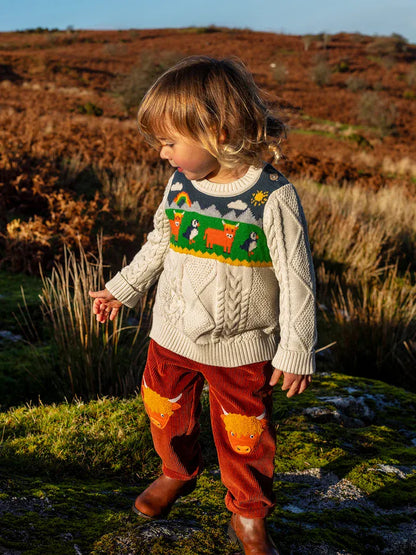 Clyde Cable Knit Jumper Natural/ Highlands