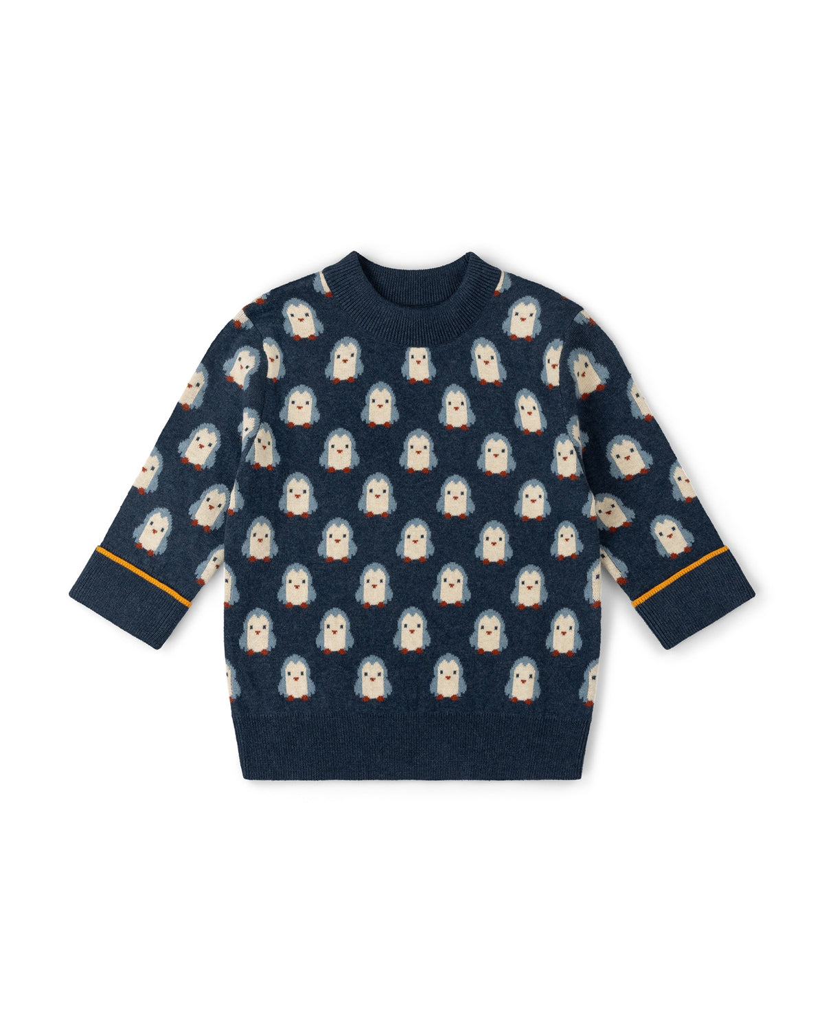 Little Green Radicals Blue Penguins Knitted Jumper