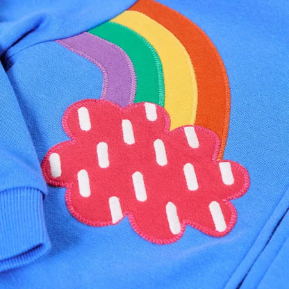 Ted Fleece Lined Hoodie Cobalt/ Rainbow,