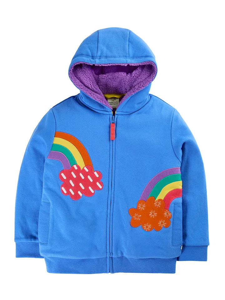 Ted Fleece Lined Hoodie Cobalt/ Rainbow,