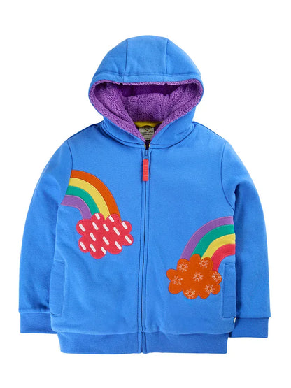 Ted Fleece Lined Hoodie Cobalt/ Rainbow,
