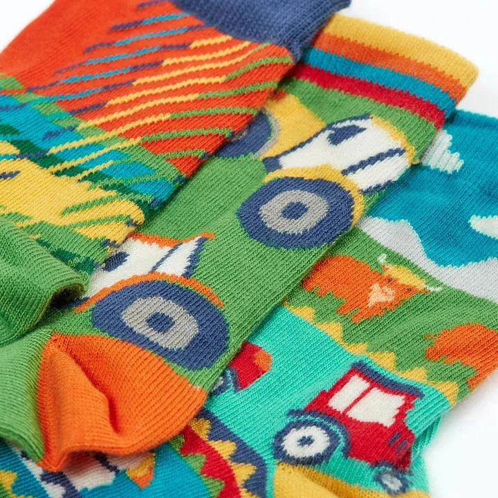 Rock My Socks 3 Pack Tractor Tartan
