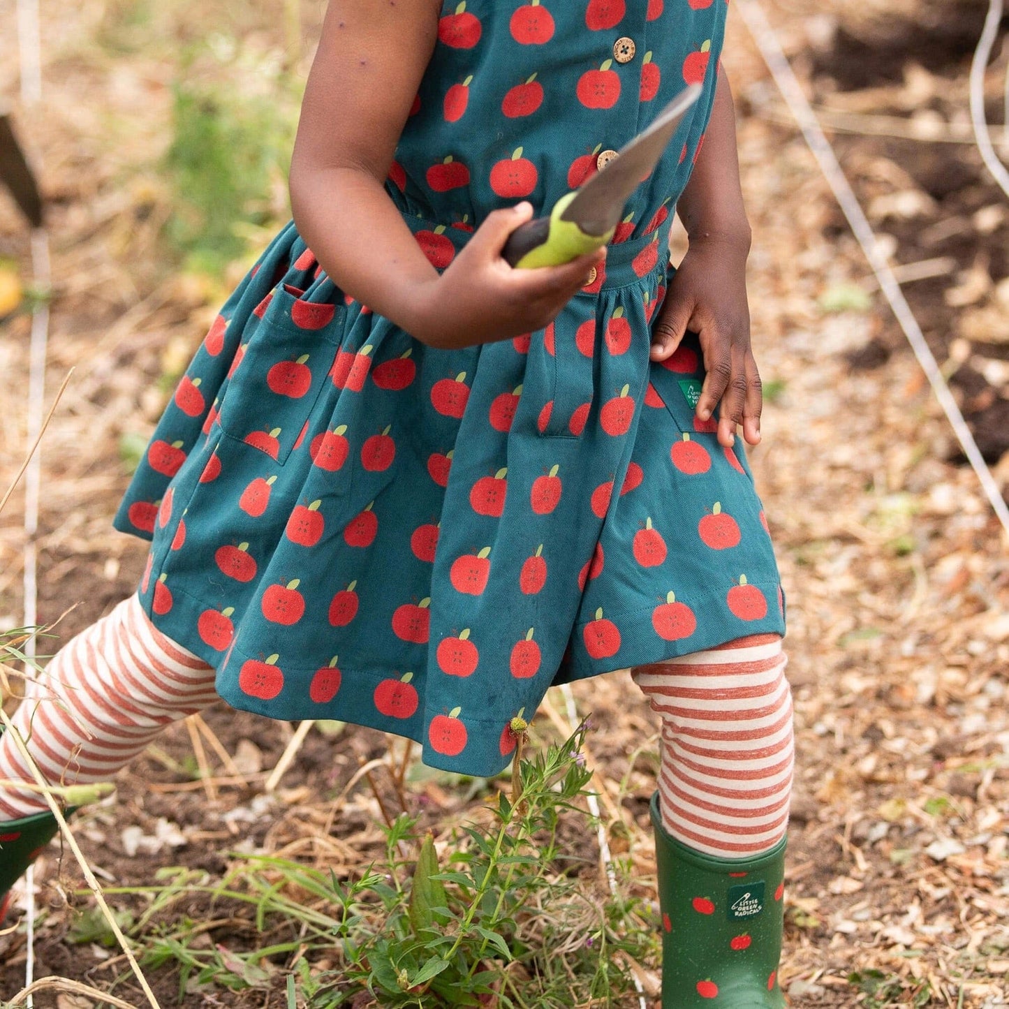 Burnt Ochre Striped Leggings