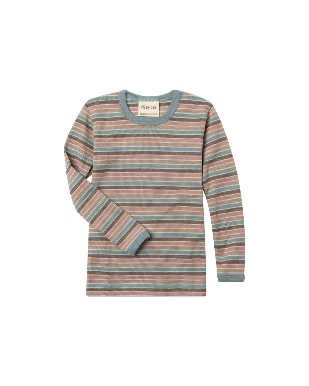 Engel Organic Wool & Silk Long Sleeve Shirt Pastel Stripe