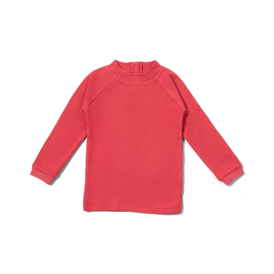 Holly Berry Waffle Long Sleeve Cosy Top