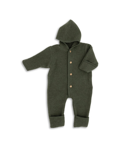 Engel Wool Fleece Hooded Overall Reed Melange