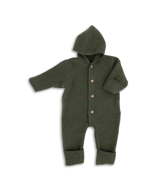 Engel Wool Fleece Hooded Overall Reed Melange
