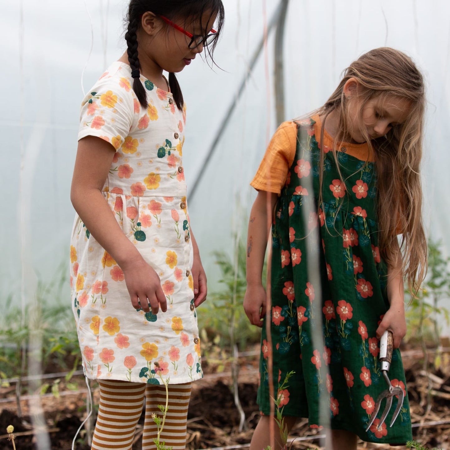Flora Button Through Short Sleeve Dress