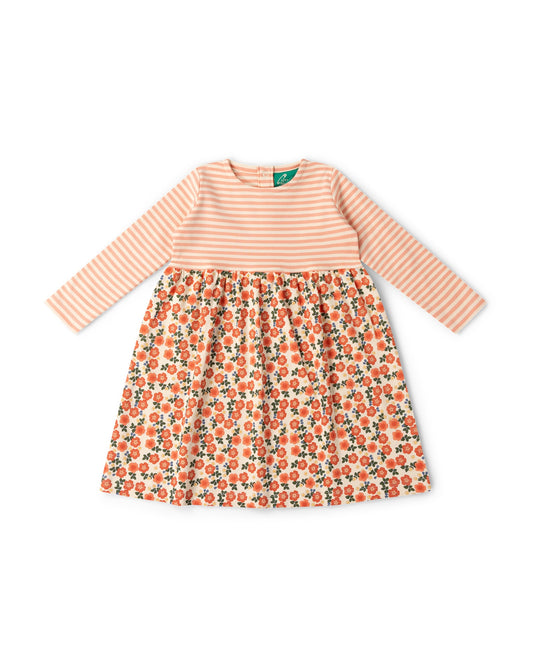 Little Green Radicals Petals Easy Peasy Long Sleeve Dress