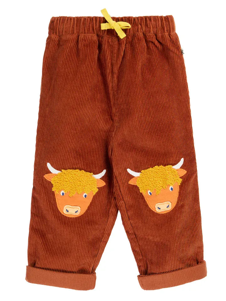 Arlo Cord Trousers Rust/Highland Cow
