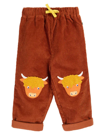 Arlo Cord Trousers Rust/Highland Cow