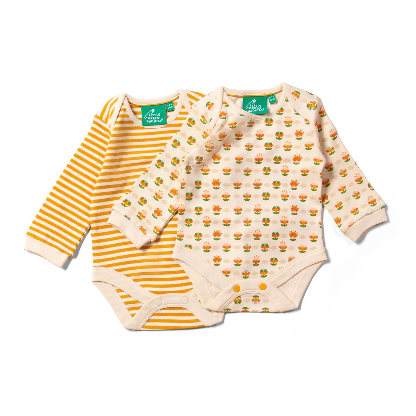 Little Blooms Organic Baby Bodysuit Set - 2 Pack