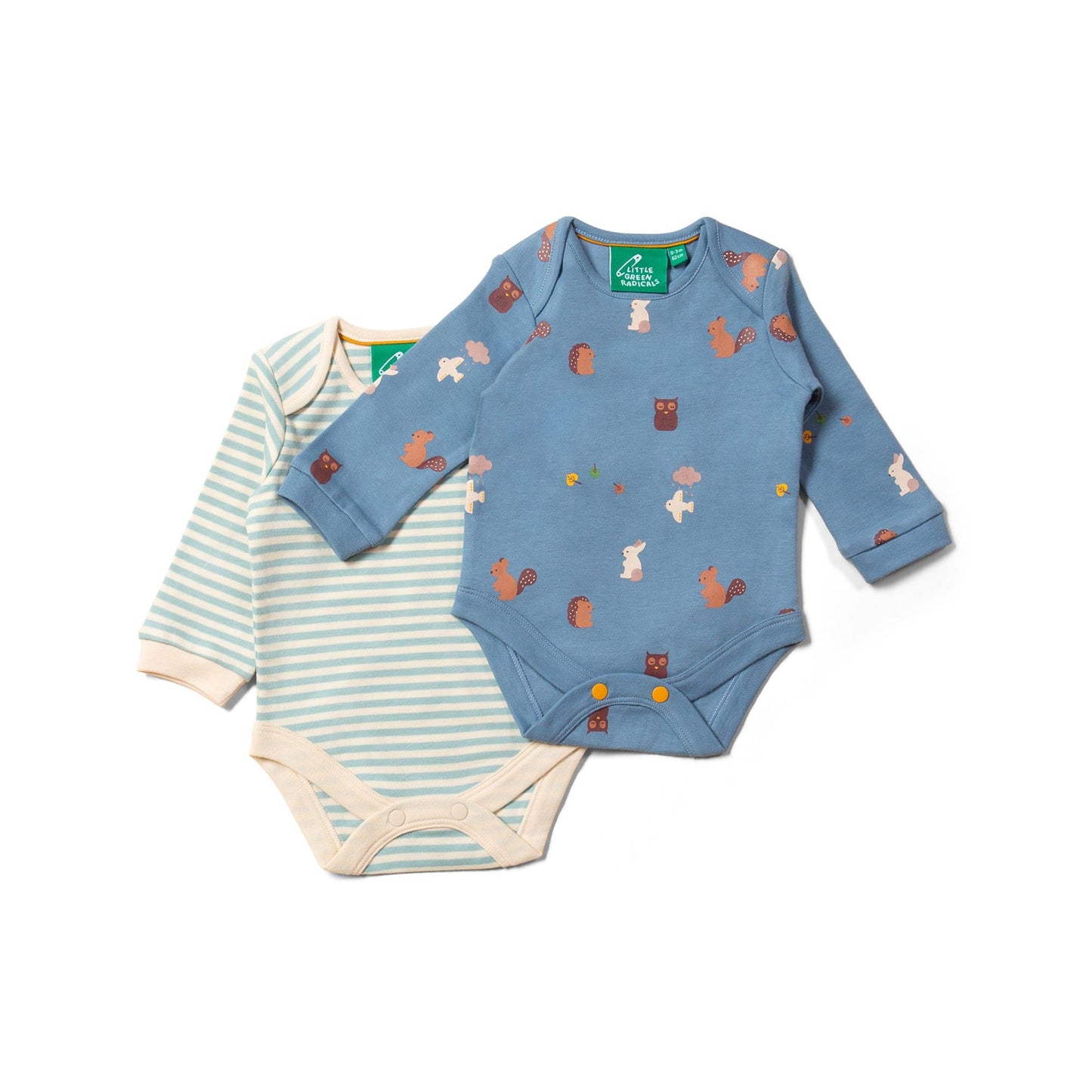 Woodland Folk Organic Baby Bodysuit Set - 2 Pack