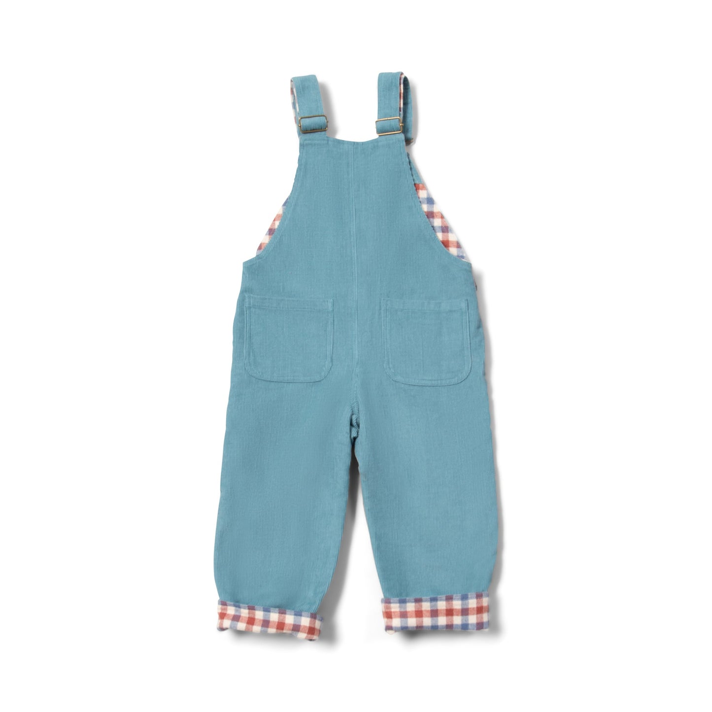 Pale Blue Lined Corduroy Dungarees