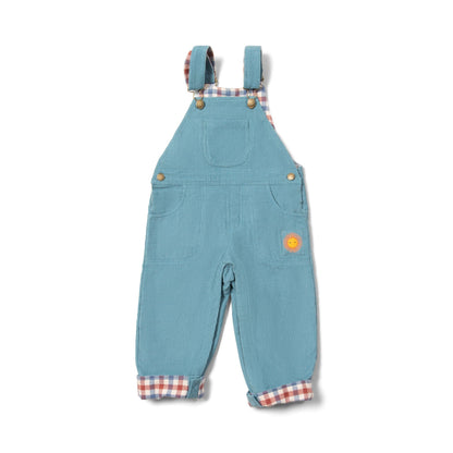 Pale Blue Lined Corduroy Dungarees