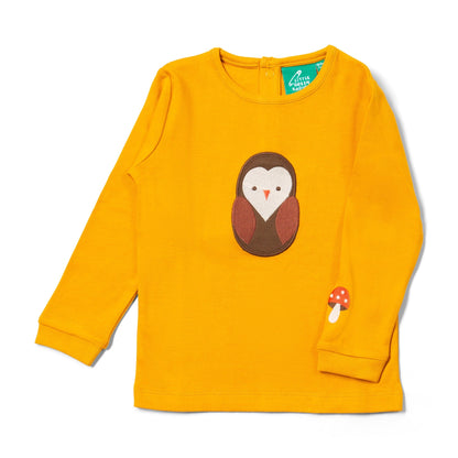 Brown Owl Appliqué Long Sleeve T-Shirt