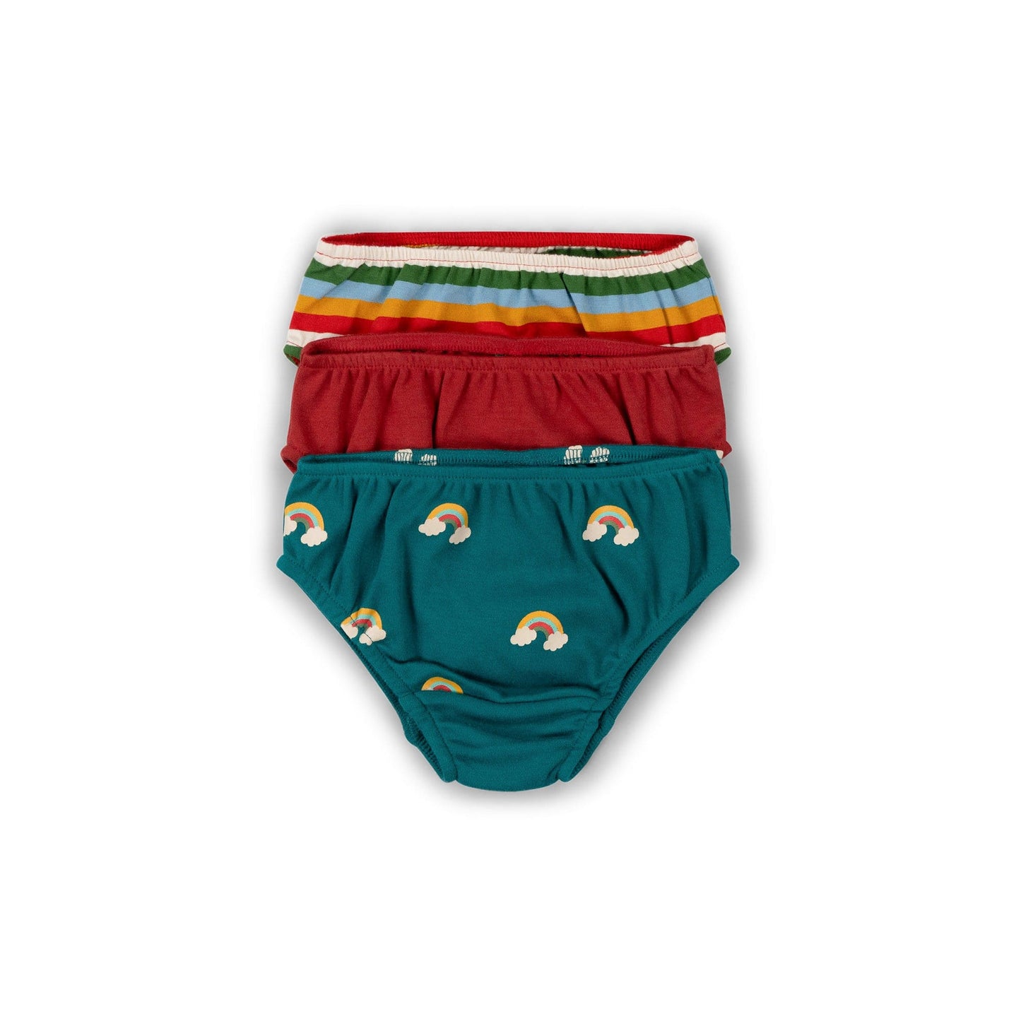 Turquoise Rainbows Organic Underwear 3 Pack