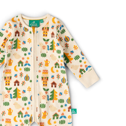 Toy Box Zip Organic Babygrow