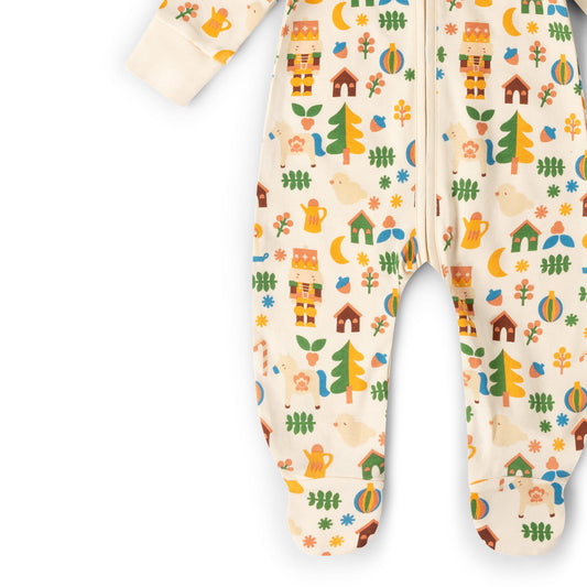 Toy Box Zip Organic Babygrow