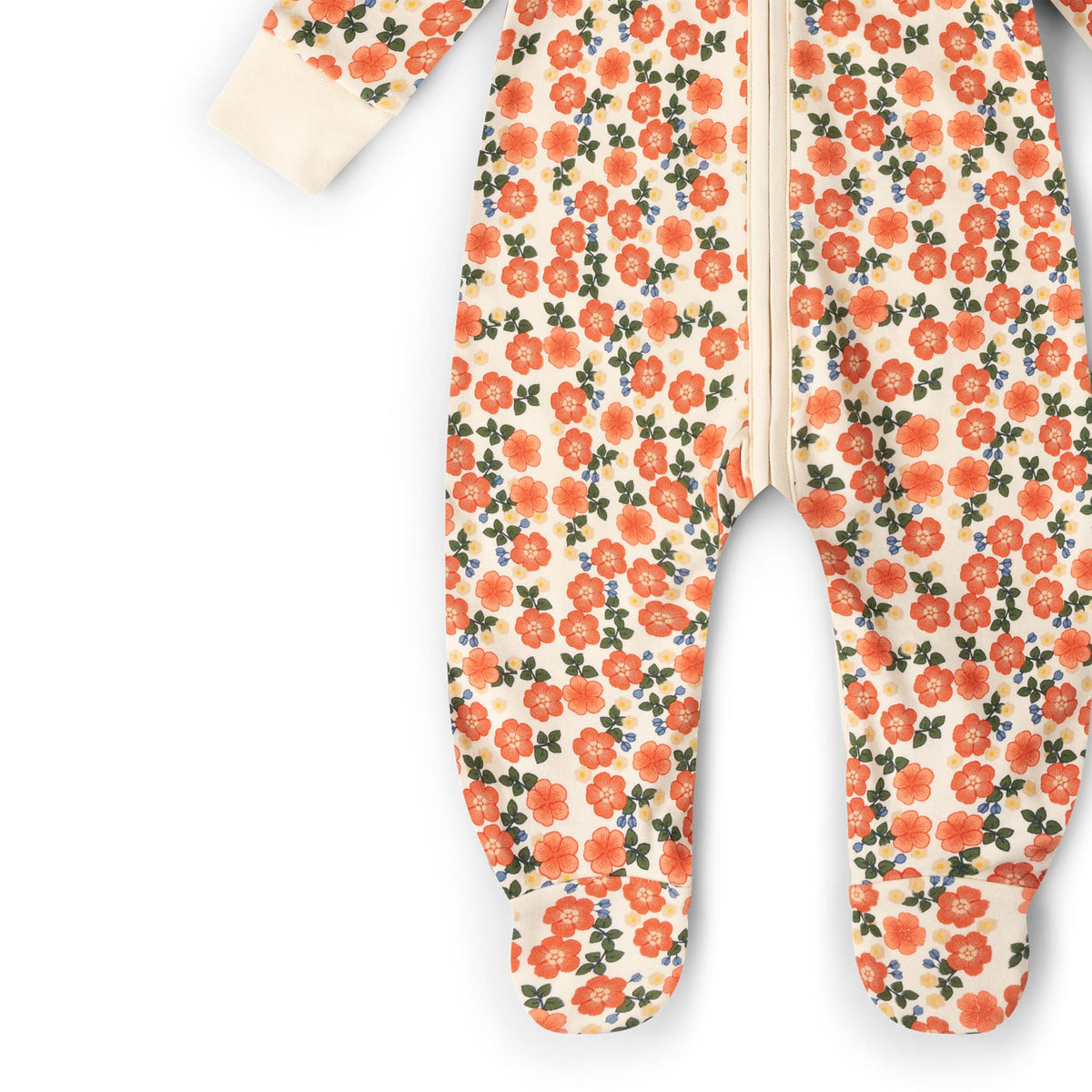 Petals Zip Organic Babygrow