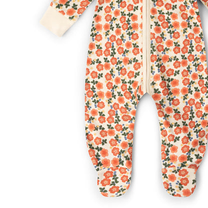 Petals Zip Organic Babygrow