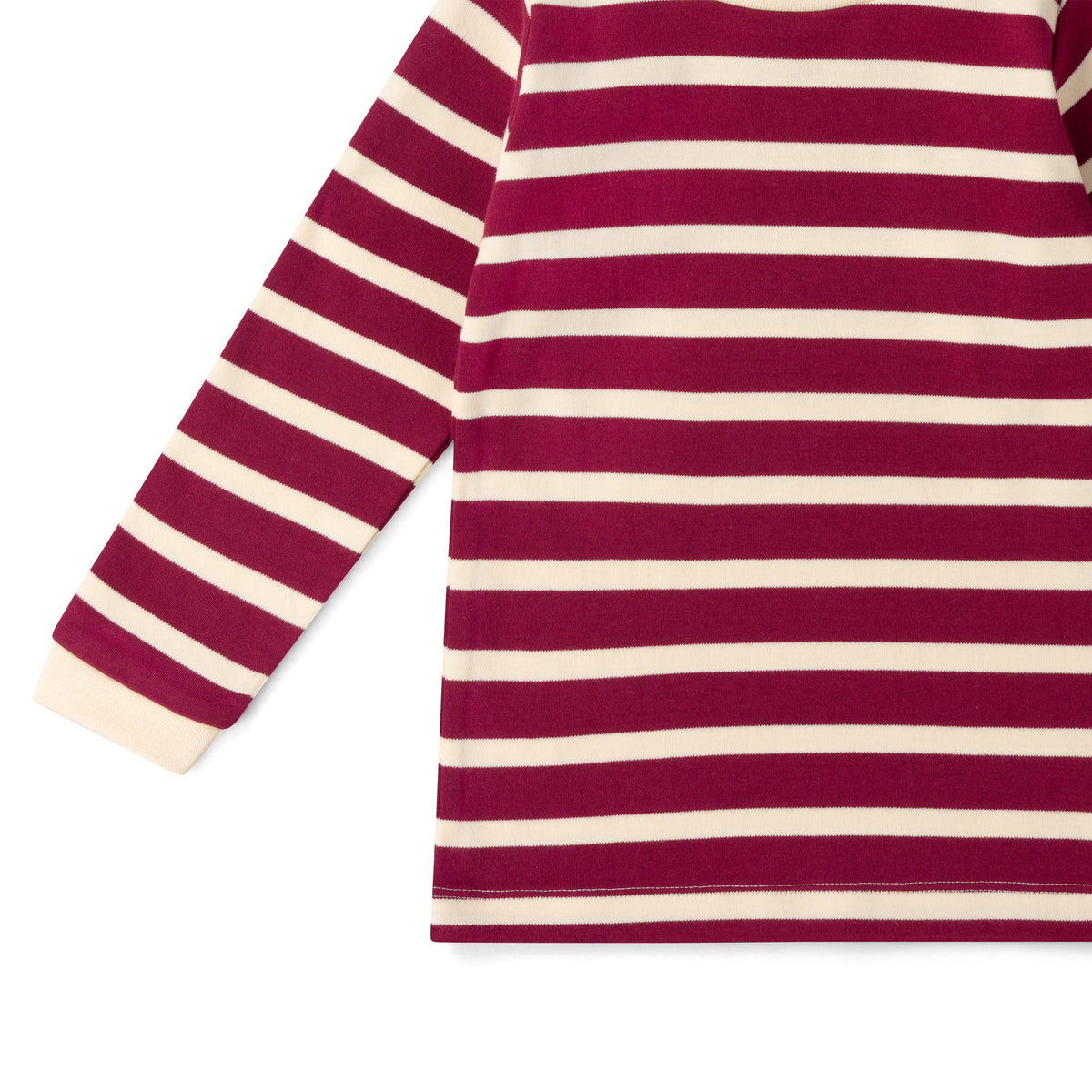 Little Green Radicals Berry Striped Long Sleeve T-Shirt
