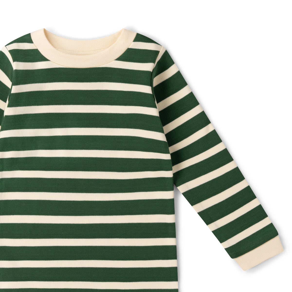 Little Green Radicals Olive Green Striped Long Sleeve T-Shirt