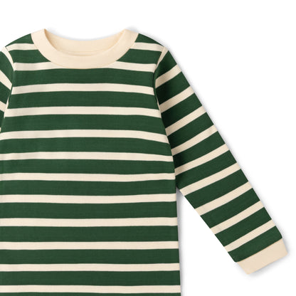 Little Green Radicals Olive Green Striped Long Sleeve T-Shirt