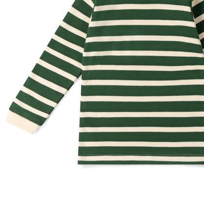 Little Green Radicals Olive Green Striped Long Sleeve T-Shirt
