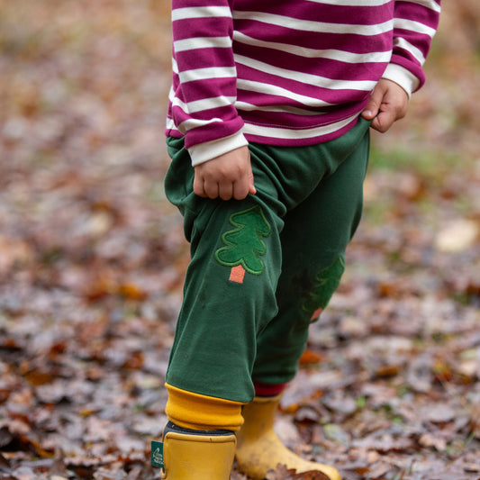 Little Green Radicals Woodland World Knee Patch Joggers
