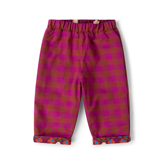 Little Green Radicals Folk Birds Reversible Pull On Trousers