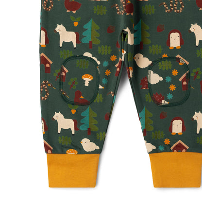 Little Green Radicals Woodland World Knee Patch Cosy Joggers