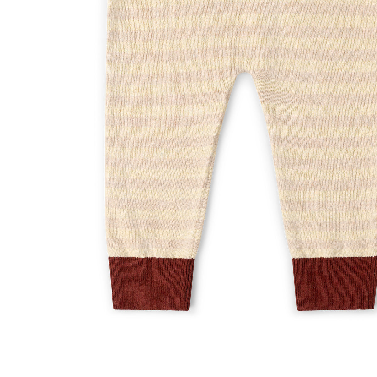 Little Green Radicals Oatmeal Striped Tie Waist Knitted Joggers