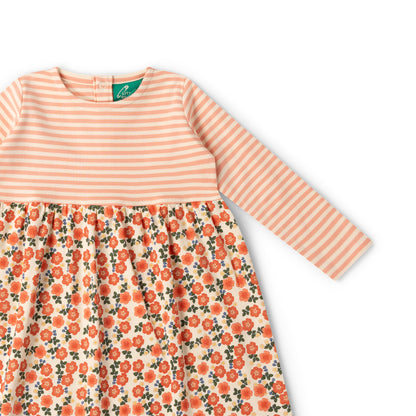 Little Green Radicals Petals Easy Peasy Long Sleeve Dress