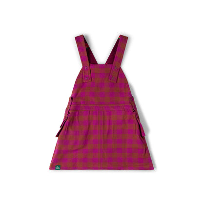 Little Green Radicals Pink Flowers Reversible Pinafore Dress