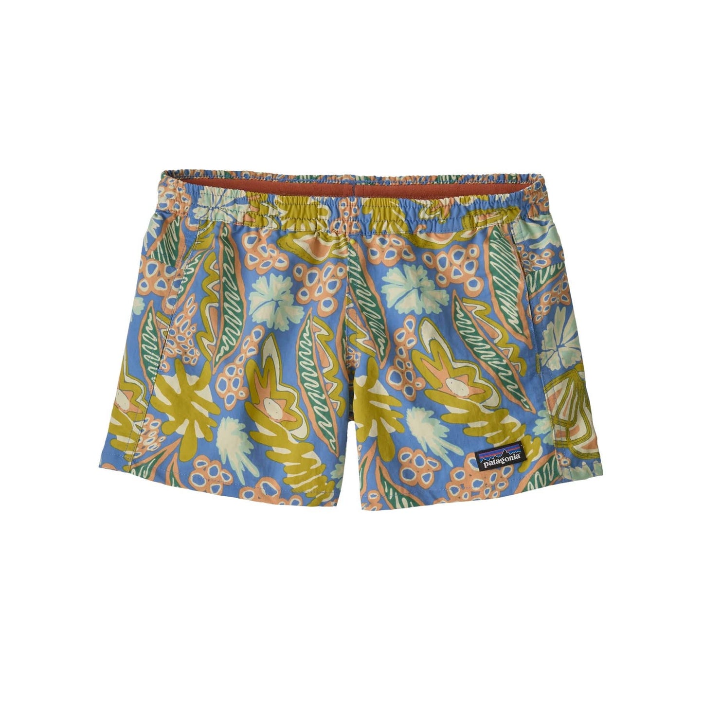 Kids' Baggies™ Shorts 4" - Unlined Flourish: Abundant Blue